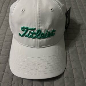 NWT Titleist White Hat with Teal Green Logo